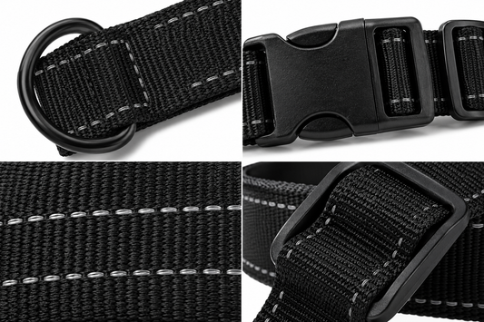 Reflective Adjustable Dog Collar – Nylon With Quick-Release
