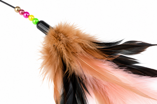 Feather Cat Teaser Wand Toy – Interactive Play Stick