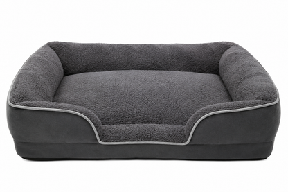 Orthopedic Dog Sofa Bed – Plush Support With Bolster Sides