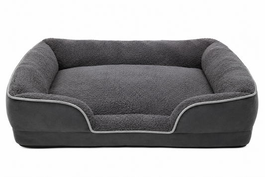 Orthopedic Dog Sofa Bed – Plush Support With Bolster Sides