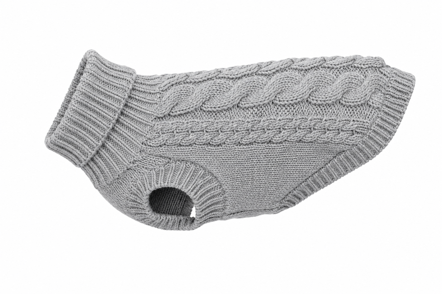 Cable Knit Dog Sweater – Soft Pullover for Small Dogs