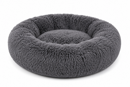 Round Plush Pet Bed – Soft Washable Dog & Cat Nest
