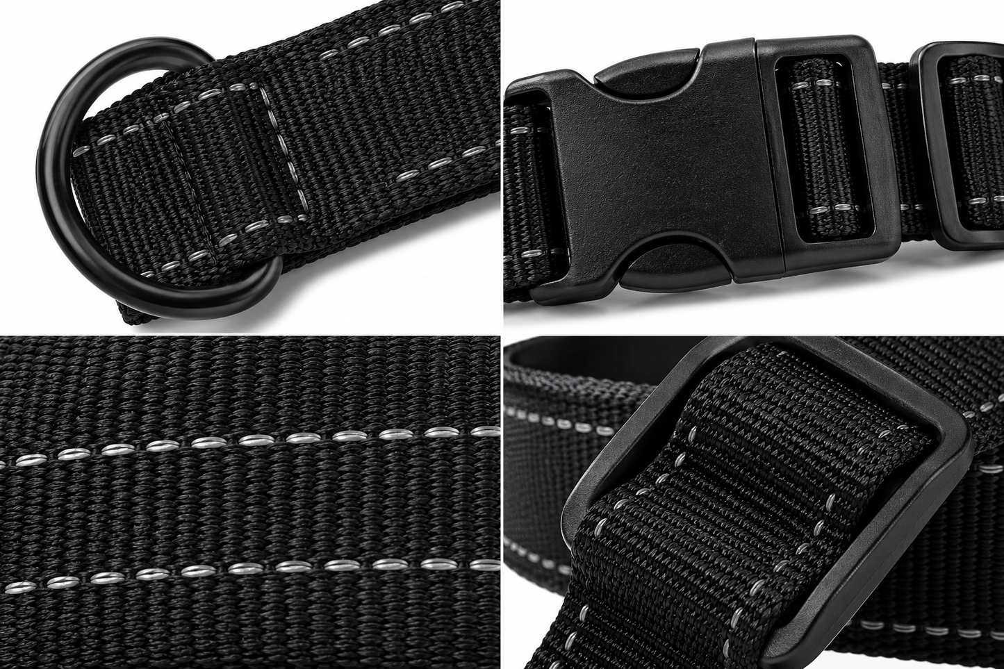 Reflective Adjustable Dog Collar – Nylon With Quick-Release