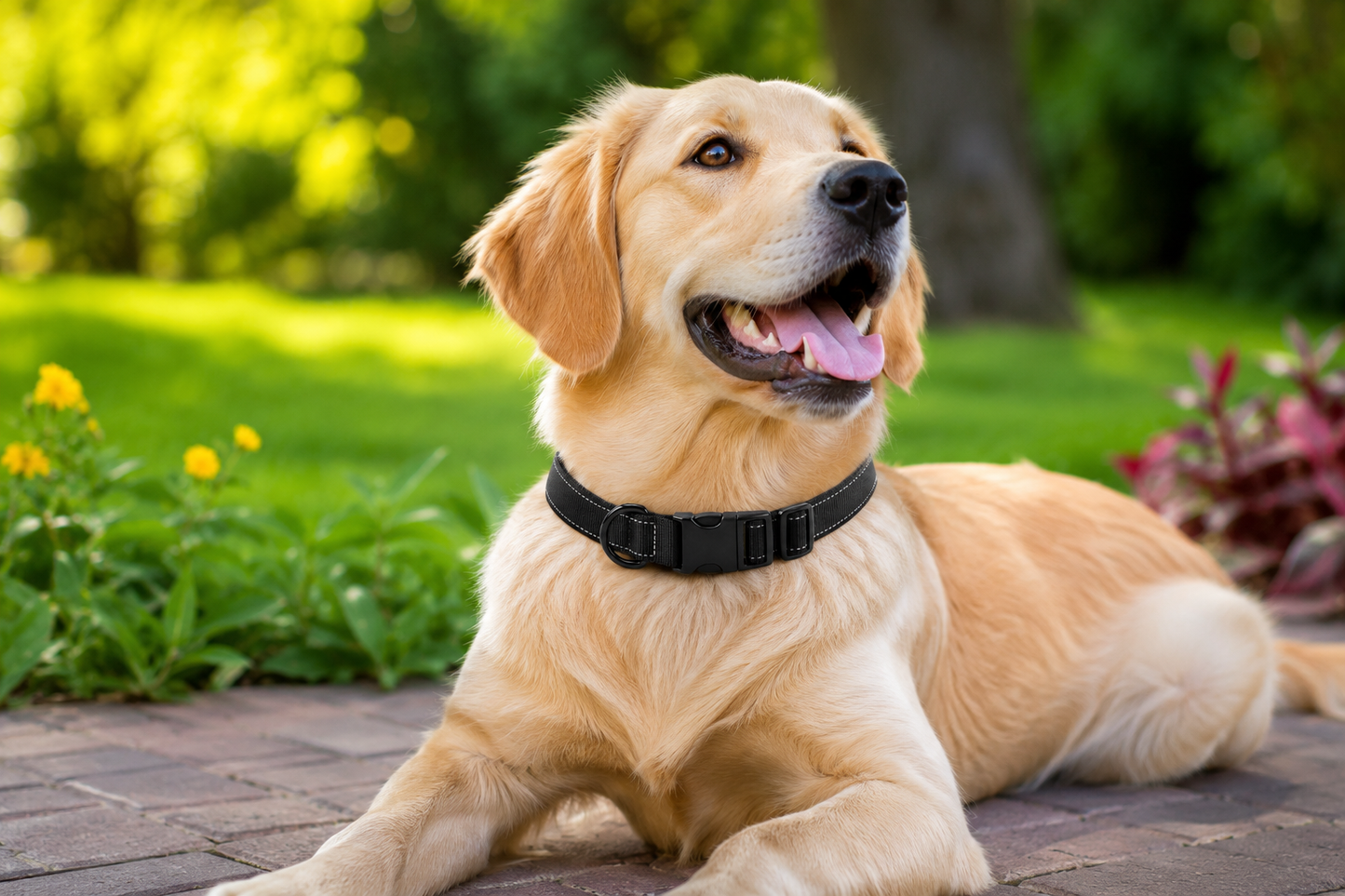 Reflective Adjustable Dog Collar – Nylon With Quick-Release