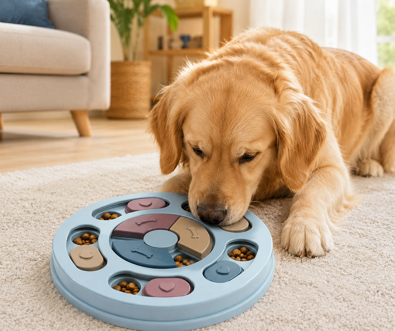 Interactive Dog Puzzle Feeder – Slow Feed Treat Game