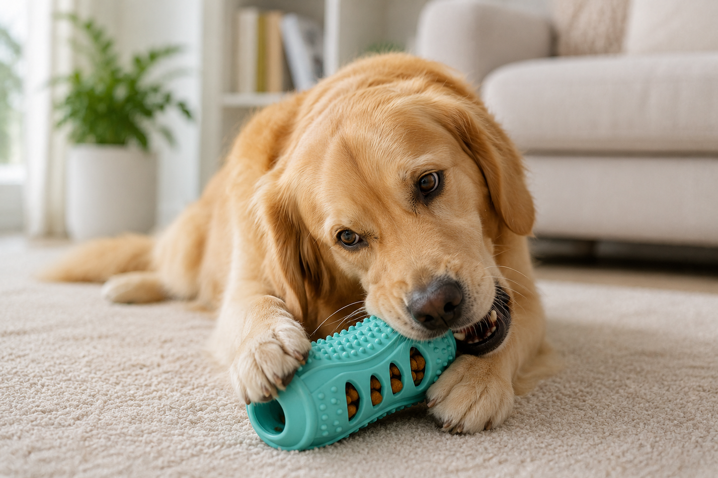 Rubber Treat Dispensing Dog Toy – Durable Chew Enrichment