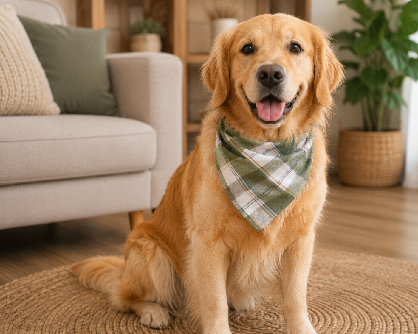 Reversible Dog Bandana Scarf – Soft Tie-On Pet Accessory