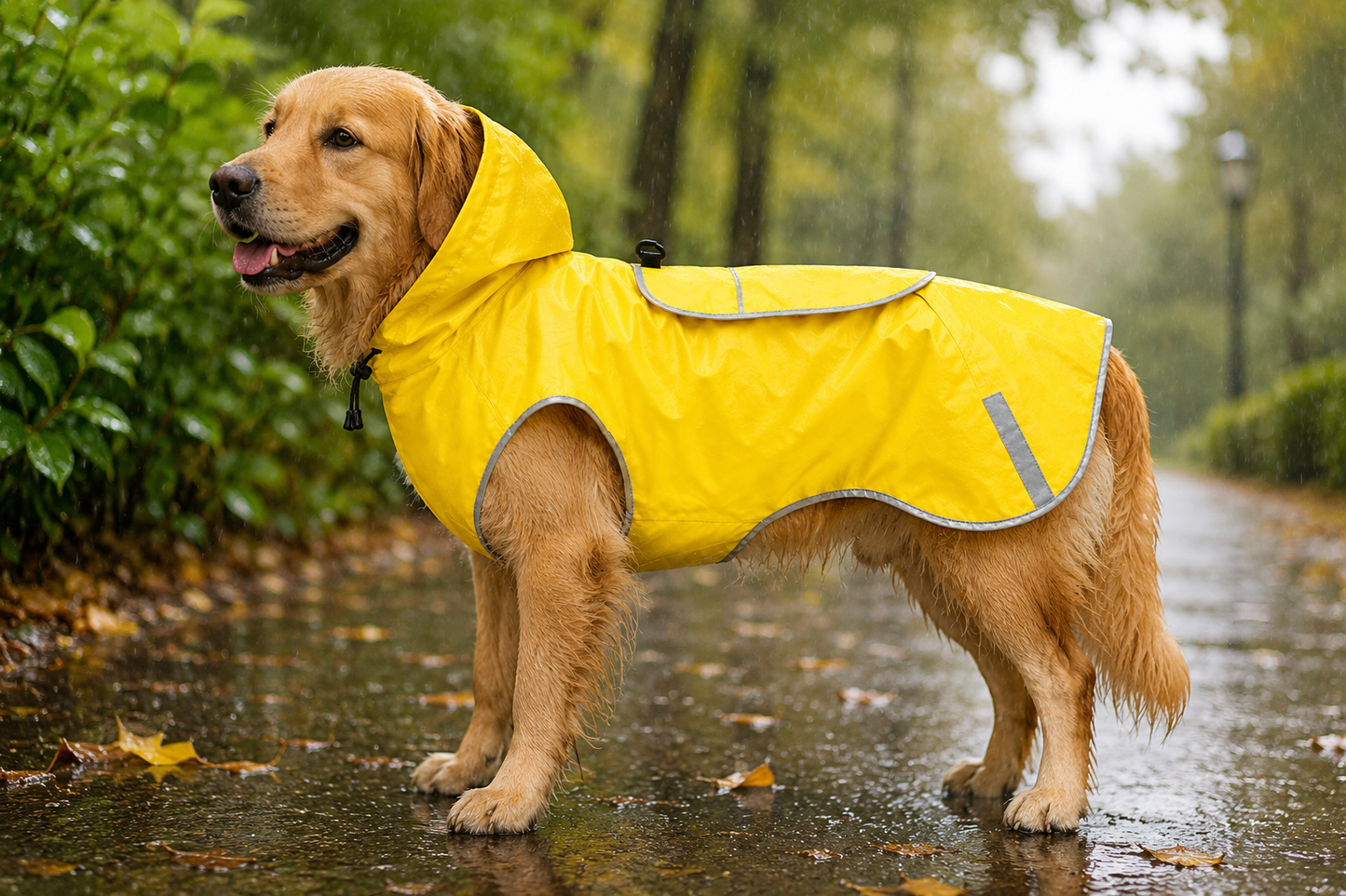 Waterproof Dog Raincoat with Hood – Reflective, Lightweight