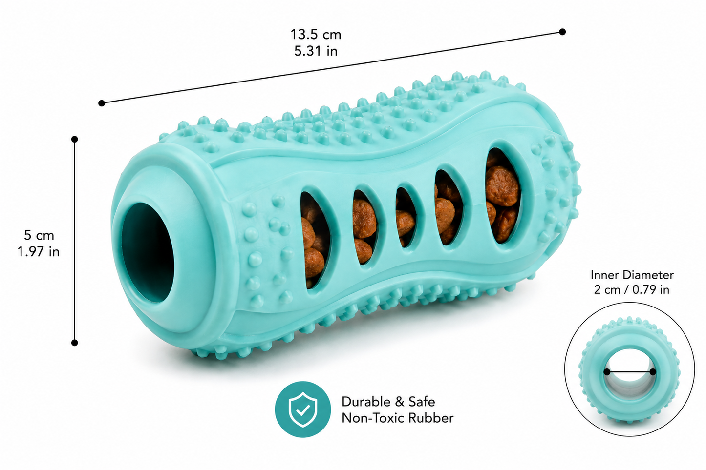 Rubber Treat Dispensing Dog Toy – Durable Chew Enrichment