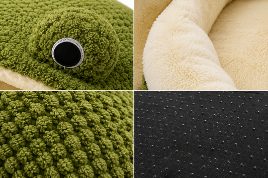 Frog Shape Hooded Pet Cave Bed For Cats And Small Dogs